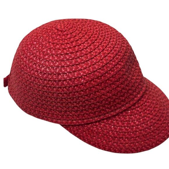 Eric‎ Javits Mondo Woven Squishee Cap, red, resort, vacation, sporty, statement main image 7